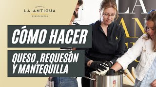 Cómo hacer queso requesón y mantequilla [upl. by Eldrida]