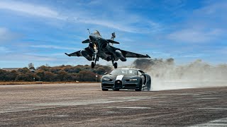 Bugatti Chiron Sport VS Fighter Jet [upl. by Yznel]