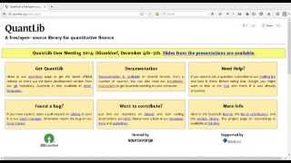 Quantlib A FREE Open Source finance library [upl. by Ahsertal]
