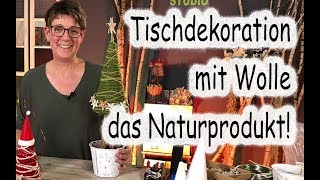 Floristik24 🎄 Tischdekoration DIY mit Filz amp Wolle in weihnachtlichen Farben [upl. by Lamiv440]