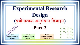 Lecture  50  Experimental Research Design प्रयोगात्मक अनुसंधान डिजाइन  True Experimental Design [upl. by Peregrine]