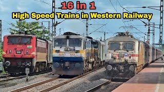 Dangerous 130kmph WAP7 AK RajdhaniBDTS Garib RathYPR ExpressChennai Humsafar attacks Umroli  IR [upl. by Jehius863]