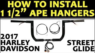 How to Install STEP BY STEP Ape Hangers Handlebars on Harley Davidson Street Glide [upl. by Andria]