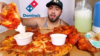 Dominos PIZZA amp Wings MUKBANG [upl. by Orutra38]