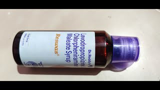 Levodropropizine Chlorpheniramine Maleate Reswas Syrup Price  Hands On  Cough Syrup  Dr Reddys [upl. by Dumond]