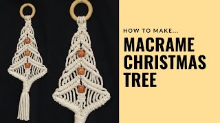 Macrame CHRISTMAS TREE tutorial  how to make [upl. by Inafets]