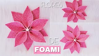 Aprende Cómo hacer una linda FLOR DE FOAMI🌺🌺How to make a flowers😊 [upl. by Ahsekyt205]