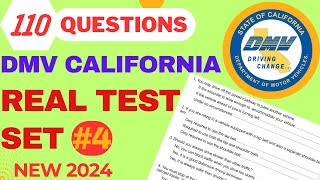 California DMV Knowledge Practice Test 2024  SET 4  DMV Permit Practice Test 2024  110 questions [upl. by Nawrocki]