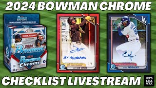 2024 Bowman Chrome Checklist amp Release Discussion  Hobby Positivity amp Negativity Welcome🥶🔥 [upl. by Theone]