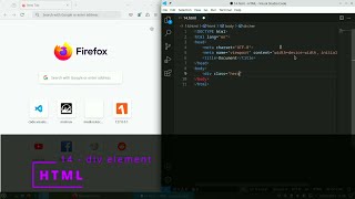 HTML 14 💻 div element [upl. by Rufford]