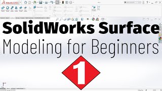 SolidWorks Surface Modeling Basics Tutorial for Beginners  1 [upl. by Tshombe]