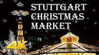 Stuttgart Christmas Market Germany walking tour 2022 Weihnachtsmarkt [upl. by Norabel722]