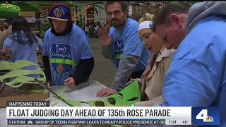 Volunteers add finishing touches to Rose Parade floats [upl. by Baggett]