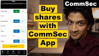 CommSec Mobile App  How to buy shares [upl. by Yendirb]