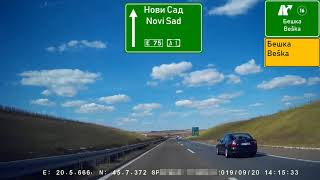 ROAD TRIP 2019 PART 17 SERBIA  A1E75 Beograd  Novi Sad  Subotica  Hungary [upl. by Nnayrrehs590]