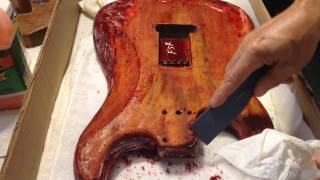 Strat finish stripping with Citristrip part 4 [upl. by Iat]