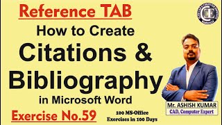 How to add Citations and References using Microsoft Word I Exercise 59 footnote endnote msword [upl. by Yentuoc]