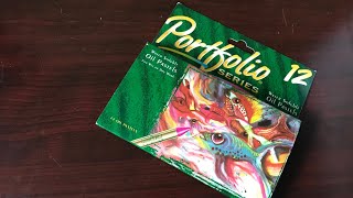 Portfolio Series Water Soluble Oil Pastels 12pc Set Review [upl. by Ramedlav]