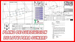 Plano de subdivisión de lote en DWG para SUNARP 👈 [upl. by Kenta]