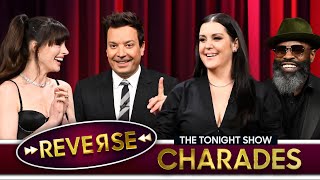 Reverse Charades with Anne Hathaway and Melanie Lynskey  The Tonight Show Starring Jimmy Fallon [upl. by Giusto]