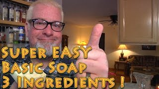 Super Easy Basic Soap Only 3 Ingredients Must know Homestead Skills [upl. by Cutler]