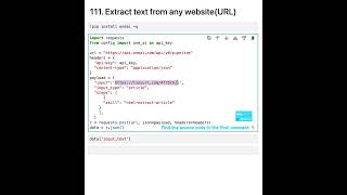 Extract Text from any website URL using Python python shorts webscraping datascience [upl. by Laniger]