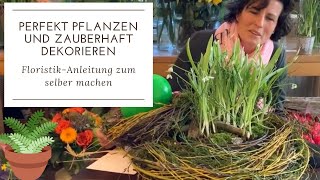 DEKOTIPPS FÜR FRÜHLINGSPFLANZEN FloristikAnleitung zum selber machen Geschenkidee Blumendeko [upl. by Ellitnahc67]