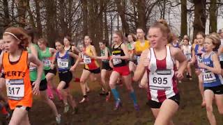 UK CAU Inter Counties XC U13 Girls [upl. by Zemaj]