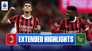 AC Milan vs Venezia Extended Highlights  Serie A  CBS Sports Golazo [upl. by Ahsiatal]