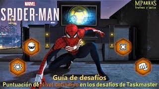 Marvels SpiderMan PS4  Guía de desafíos de Taskmaster  Puntuación Nivel definitivo [upl. by Sicard874]