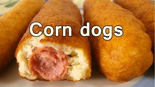 corn dog recipe  Yummy cooking crispy hot dog [upl. by Okoyk]