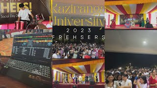 Freshers Program at Kaziranga University 2023 freshers in ku  Kaziranga university vlog❤️ [upl. by Alleynad]