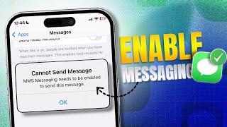 How to Fix Cannot Send Message MMS Messaging Needs to be Enabled To Send This Message on iPhone [upl. by Iatnahs133]