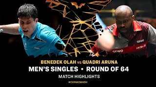 Benedek Olah vs Quadri Aruna  MS R64  China Smash 2024 [upl. by Nyliahs]