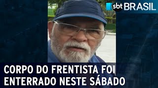 Frentista arrastado e morto por caminhoneiro é velado em SP  SBT Brasil 270523 [upl. by Adnamaa]