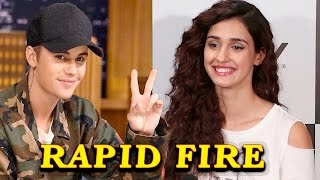 Disha Patanis AMAZING RAPID FIRE On Justin Bieber [upl. by Lowney324]