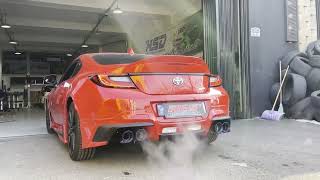 Toyota GR86 24L with RES Exhaust titanium mid pipe  valve muffler exhaust system sound check [upl. by Leahicm]