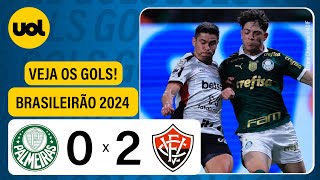 PALMEIRAS 0 X 2 VITÓRIA  CAMPEONATO BRASILEIRO 2024 VEJA OS GOLS [upl. by Naletak]