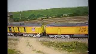 Union Pacific Gas Turbines UP 24 Big Blow  UP 75 Veranda HO Scale [upl. by Airad]