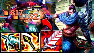 YASUO TOP IS MY 1 PICK TO DEMOLISH EVERYONE 1 BEST BUILD  S14 Yasuo TOP Gameplay Guide [upl. by Idnil]