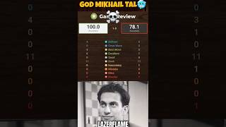 100  Accuracy Magician Of Riga Mikhail Tal mikhailtal chess chessedit shorts trend chessmen [upl. by Alric]