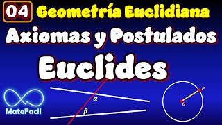 04 Geometría Euclidiana  Postulados axiomas de Euclides [upl. by Zola885]