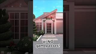 no gamepass bloxburg house build 1 story idea🌹 bloxburg roblox shorts robloxbloxburg [upl. by Maressa645]