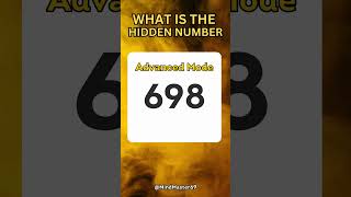 What is the Hidden Number 👀  Test your eyes 👀 riddles test quiz competition iq shorts puzzle [upl. by Nerual]