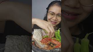 Lalapan okra marikitacoba mukbang [upl. by Llemert]