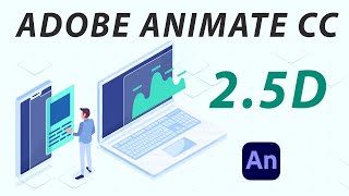 ADOBE ANIMATE CC 2024 TUTORIAL  25D ANIMATION  HTML5 ANIMATED BANNER [upl. by Anoo]