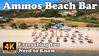 Ammos Beach Bar Skala Kefalonia Cephalonia in 4K  Everything [upl. by Silrak]