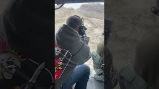 M249 Saw shooting from a helicopter vegas [upl. by Nekal]