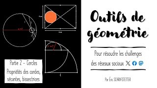 Outils de géométrie Part 2  Propriétés du cercle [upl. by Colinson]