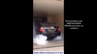 Como eliminar humo de motor Tratamiento para motores RESURS Prueba en Mercedes [upl. by Ainafets125]